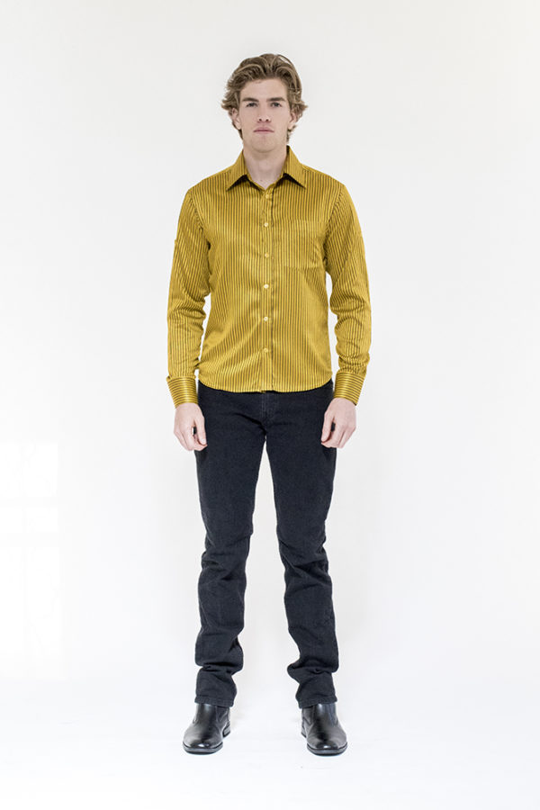 Old Gold and Black Dress Shirt - Clavon Leonard